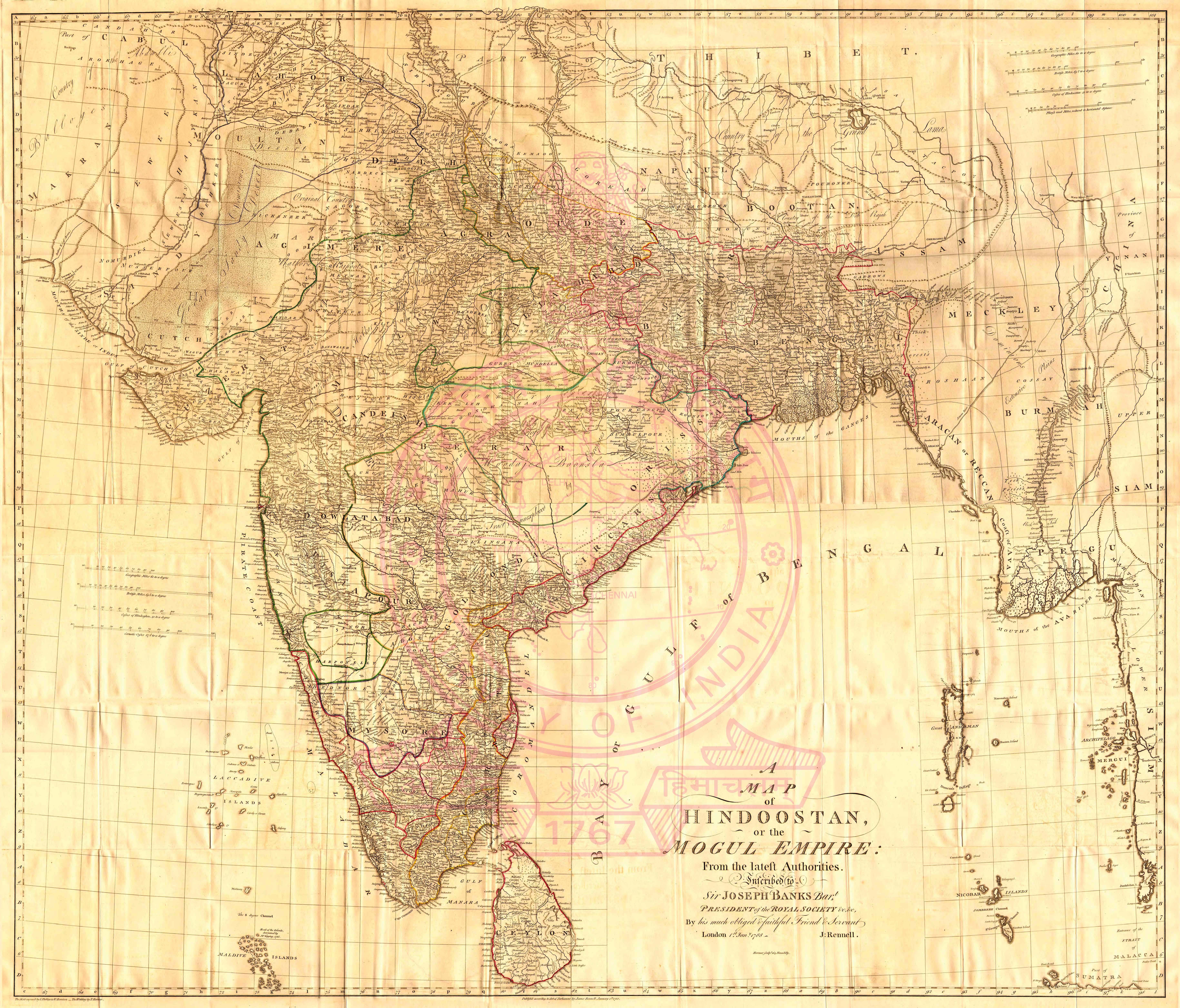 Hindoostan Mogul Empire SurveyOfIndia