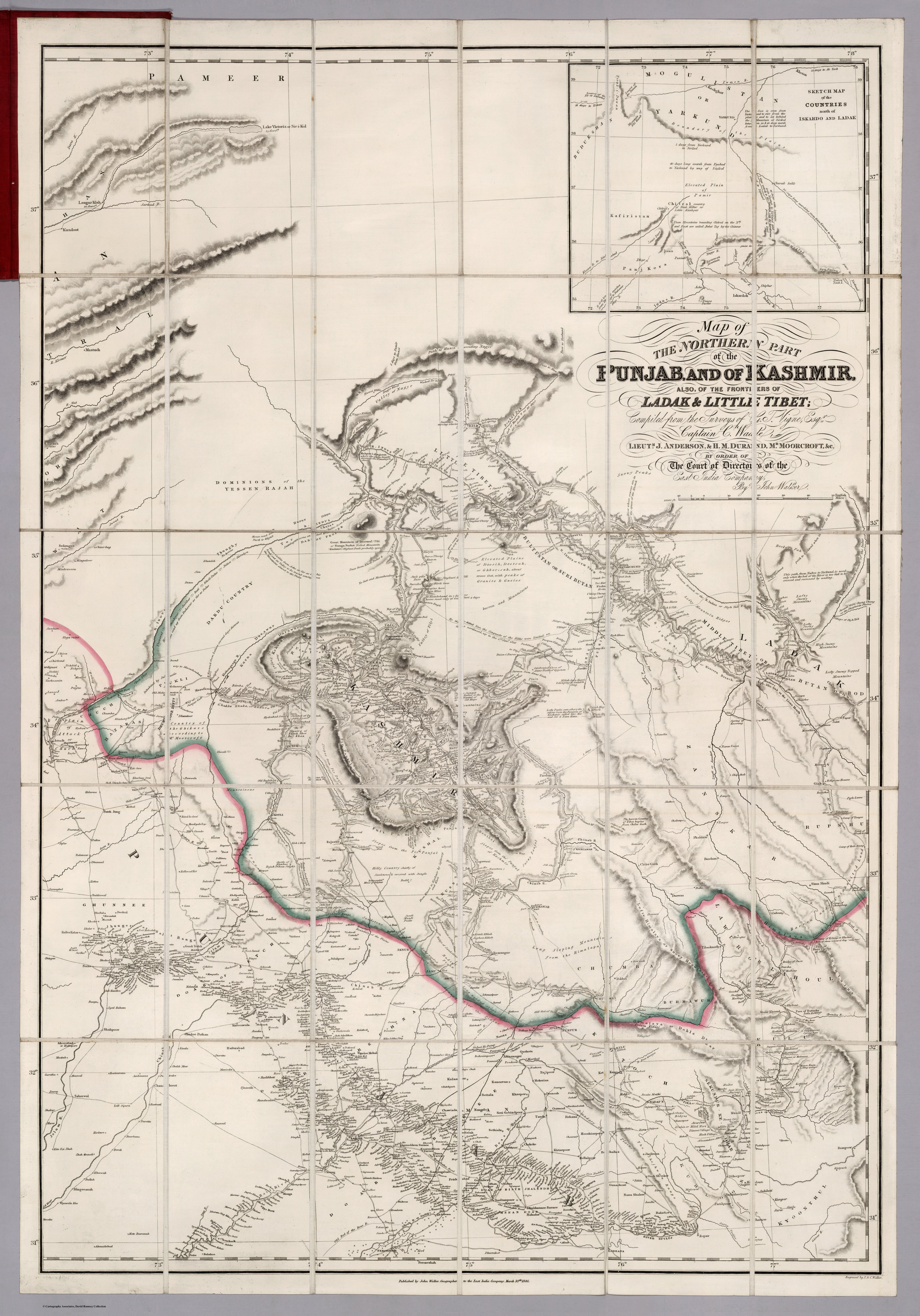 Map of the Northern Part of the Punjab and of Kashmir
