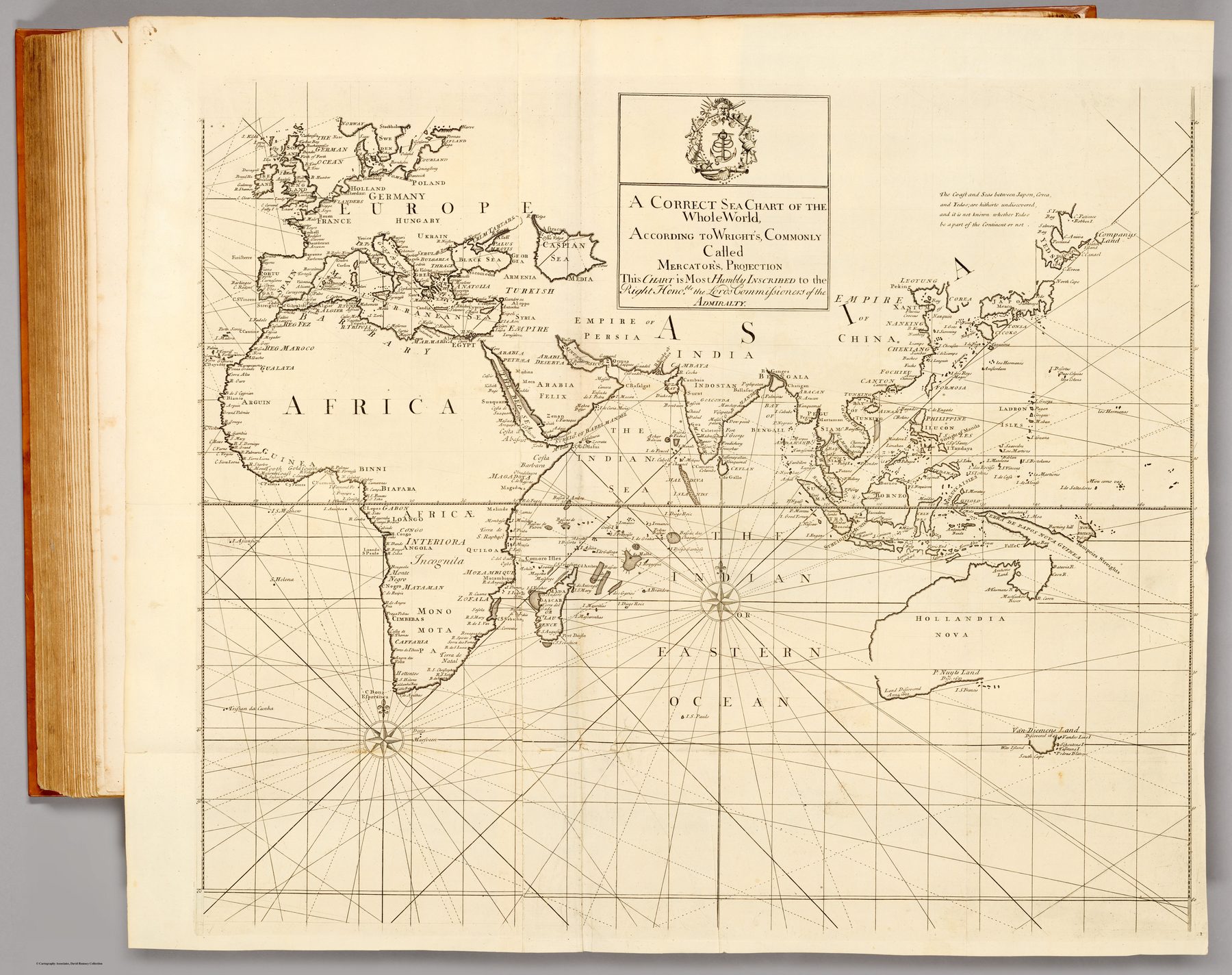 A correct sea chart of the whole world
