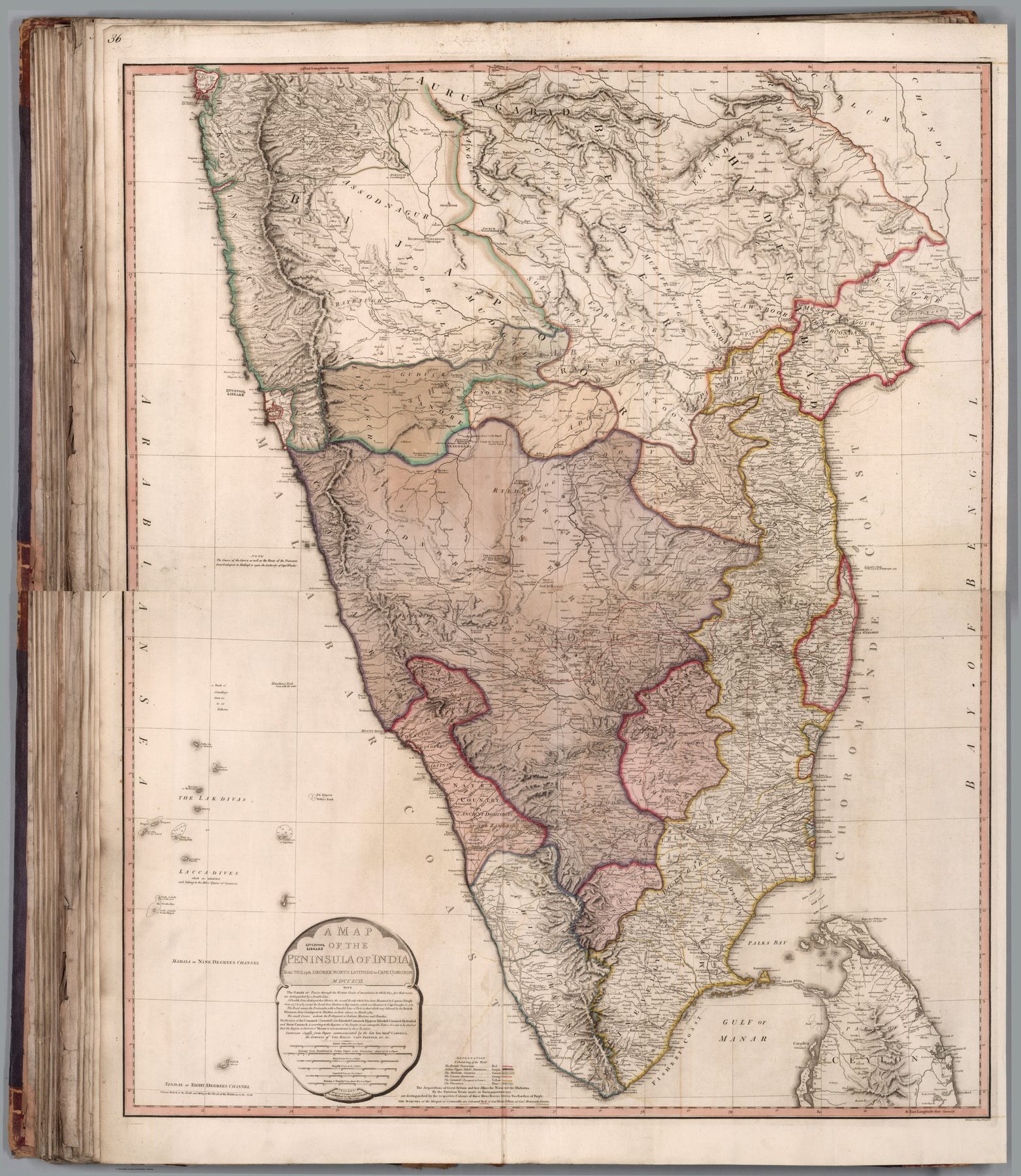 A Map of the Peninsula of India to Cape Comorin