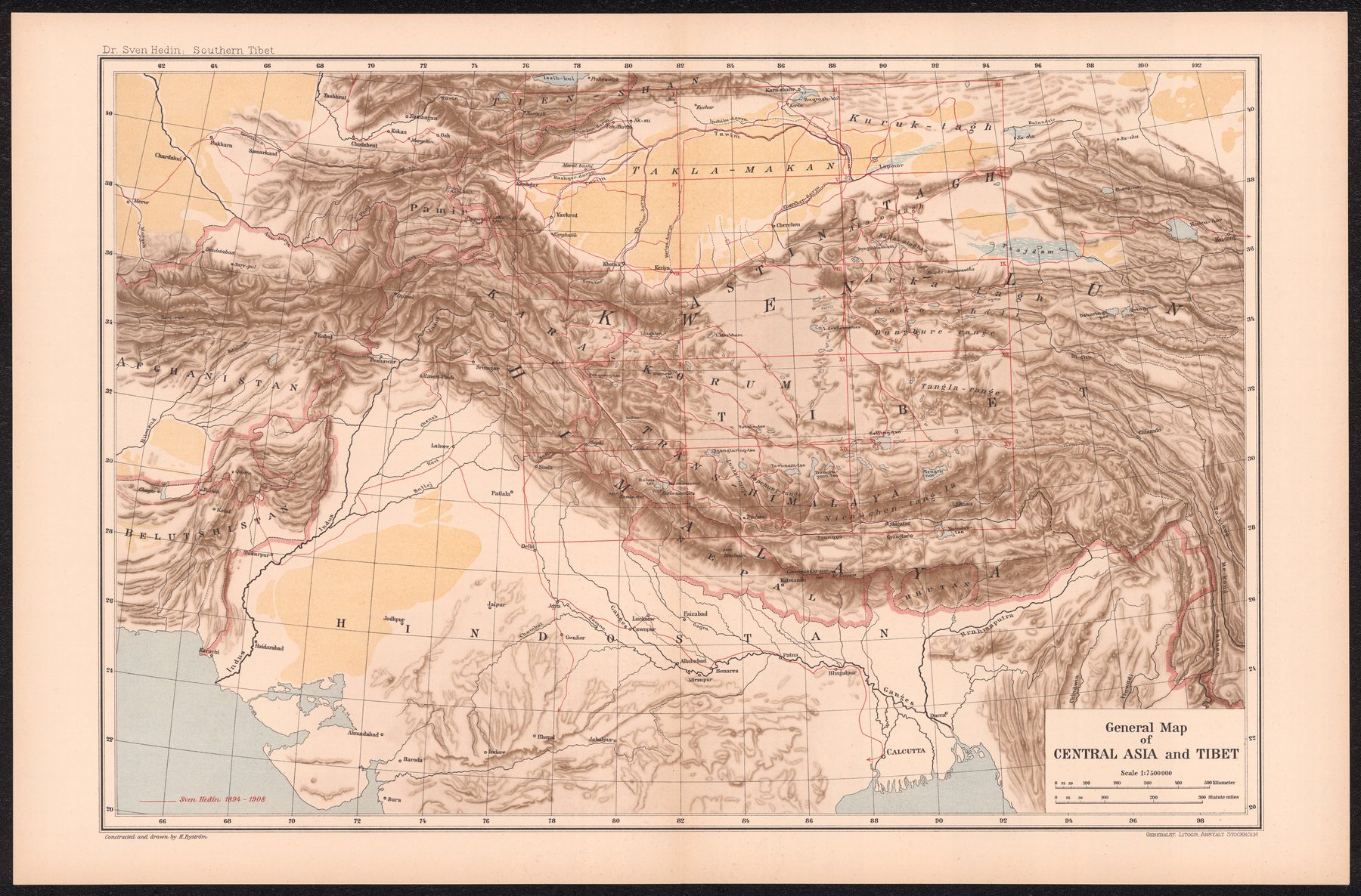 General Map of Central Asia and Tibet
