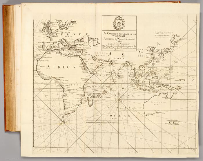 A correct sea chart of the whole world