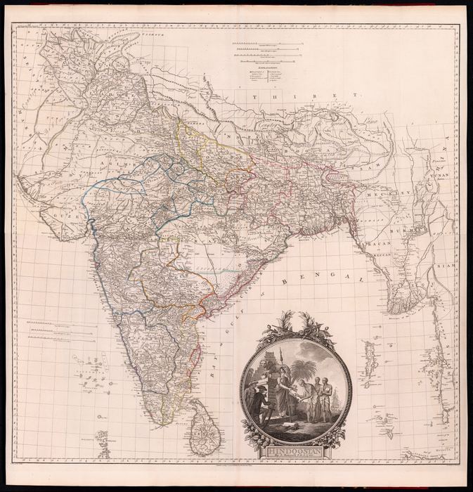 Composite: (Sheets 1 and 2) Hindoostan by J. Rennell F.R.S. 1782