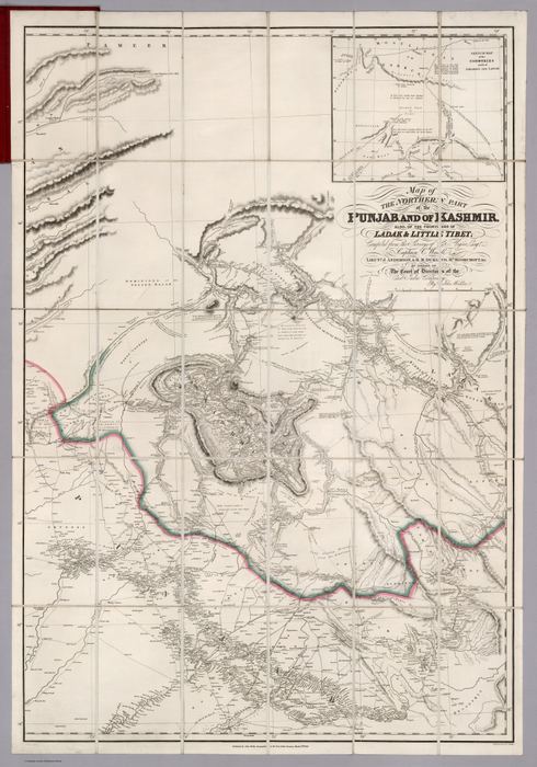 Map of the Northern Part of the Punjab and of Kashmir